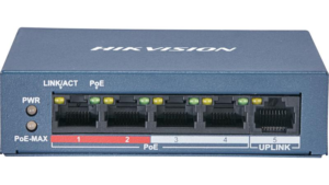 3E0105P-E/M(C) – Switch 4 Puertos PoE + 1UPLINK – 10/100 – 35W – Hikvision | Teletex