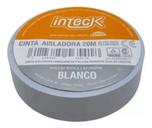 CA-B-20 – Cinta Aisladora de 20 Metros Blanca – Inteck | Teletex