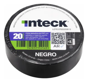 CA-N-20 – Cinta Aisladora de 20 Metros Negra – Inteck | Teletex