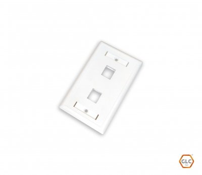 CE-4009 - Face Plate 2 Port - Cat. 5E-6 - GLC | Teletex