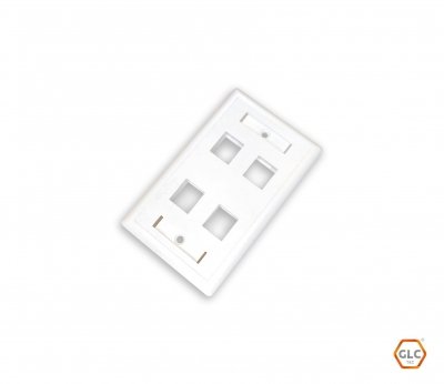 CE-4018 - Face Plate 4 Port - Cat. 5E/6 - GLC | Teletex