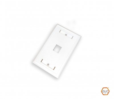CE-4035 - Face Plate 1 Port - Cat. 5E/6 - GLC | Teletex