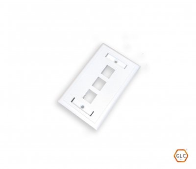 CE-4036 - Face Plate 3 Port - Cat. 5E/6 - GLC | Teletex
