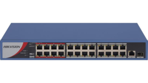 DS-3E0326P-E/M(C) – Switch 24 Puertos PoE 10/100 + 2 Puertos Gigabit – 370W – Hikvision | Teletex