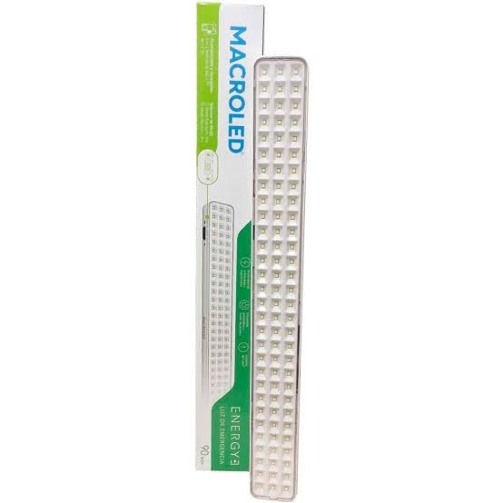 EML-90 - LUZ de Emergencia - 90 Leds SMD - AC100-240V 50-60HZ - 6 Horas - Frio - 6500K - Macroled | Teletex