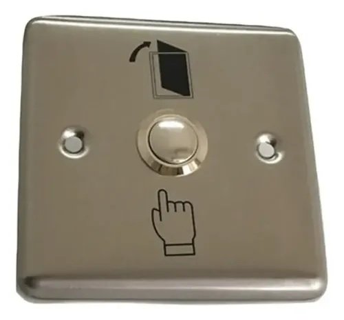 EX-906 - Boton de Salida Metalico Grande - 2 x 8,5 x 8,5 cm - Teletex | Teletex