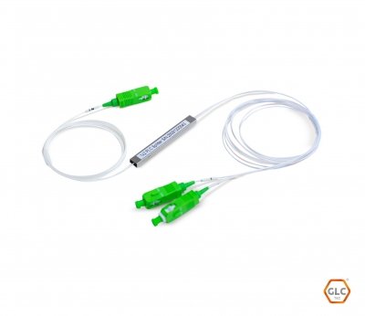 FO-1028 - PLC Splitter SM 1X2 con Conector SC/APC - GLC | Teletex