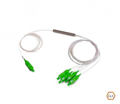 FO-1558 - PLC Splitter SM 1X4 con Conector SC/APC - GLC | Teletex