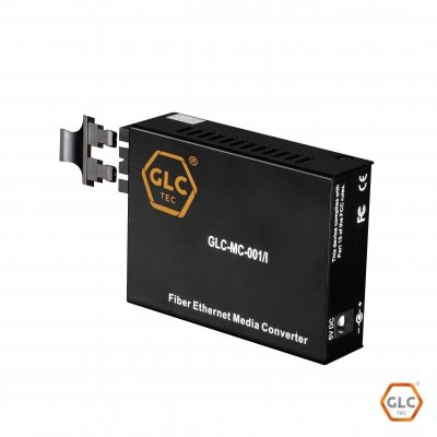 GLC-MC-001 - Media Converter 10/100TX-100BASE-FX (SC) SM 25KM, (NO Incluye Fuente) - GLC | Teletex
