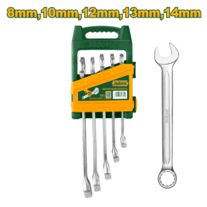 JDSP1205 – KIT DE 5 LLAVES COMBINADAS – TAMAÑOS: 8mm, 10mm, 12mm, 13mm, 14mm – JADEVER | Teletex