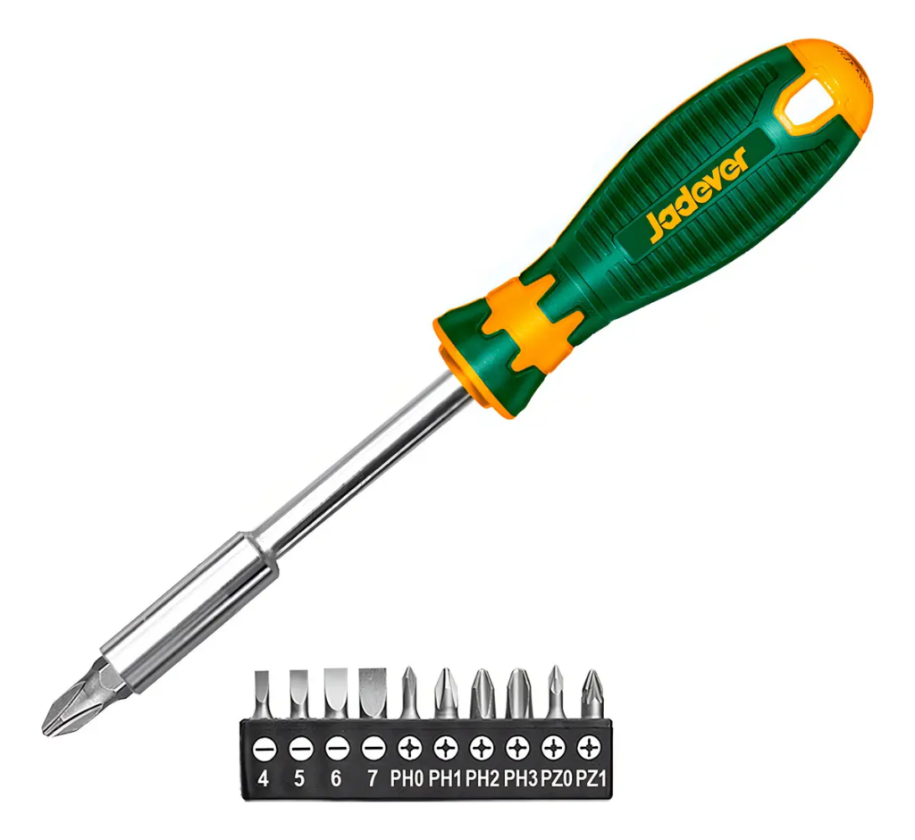 JDSS5506 - Destronillador Punta Magnetica 6 en 1 - Planas: SL5 + SL6 + Phillips: PH1 + PH2 + 6MM + 8MM - Jadever | Teletex