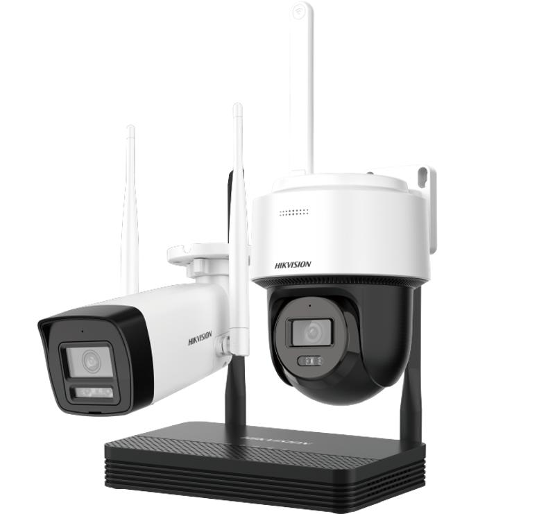NKS422W03H - Kit WiFi Easylink 2MP 1 Bullet + 1 Domo PT - Hikvision | Teletex