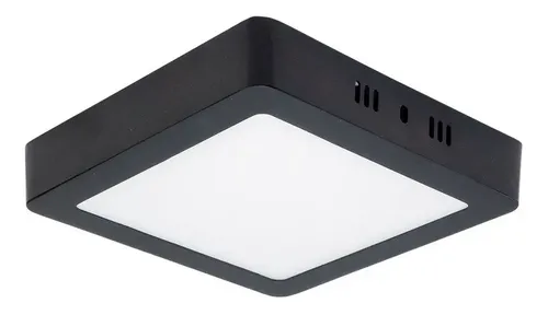 NPC12WW - Panel Plafon de Exterior - Negro - Cuadrado - 12W - AC85-265V - Calido - 3000K - Macroled | Teletex