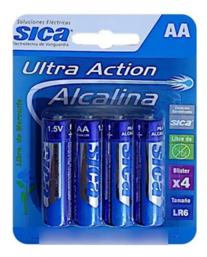 Pila AA Alcalina - Pack X4 - Sica | Teletex