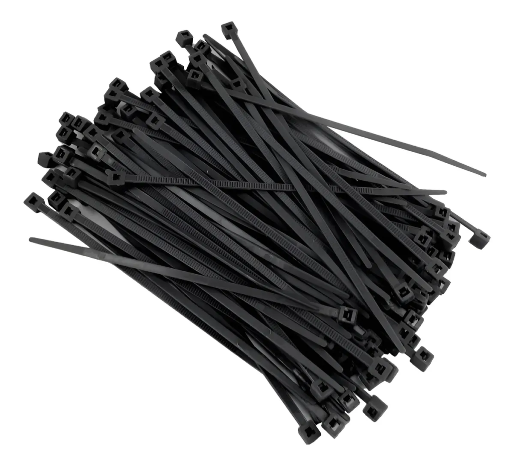 PN48-250N - Precinto de 25CM (4,8MM x 250MM) - Bolsa 100 Unid. - Negro - Inteck | Teletex