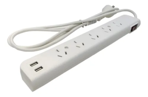 PX5B-1.5 – Zapatilla 5 Tomas con Termica – Blanco – Con 1,5 mts de Cable – Inteck | Teletex