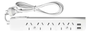 PX5B-2USB-1.5 – Zapatilla 5 Tomas + 2 USB con Termica – Blanco – Con 1,5 mts de Cable – Inteck | Teletex