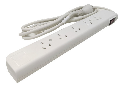 PX5B-3 - Zapatilla 5 Tomas con Termica - Blanco - Con 3 mts de Cable - Inteck | Teletex