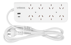 PX8B-2USB-3 – Zapatilla 8 Tomas + 2 USB con Termica – Blanco – Con 3 mts de Cable – Inteck | Teletex