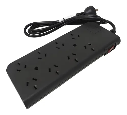 PX8N-1.5 - Zapatilla 8 Tomas con Termica - Negro - Con 1,5 mts de Cable - Inteck | Teletex