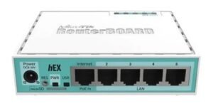 RB750GR3 – Router MikroTik HEX de 5 puertos gigabit, CPU 880MHz y 256MB RAM – C/FUENTE | Teletex
